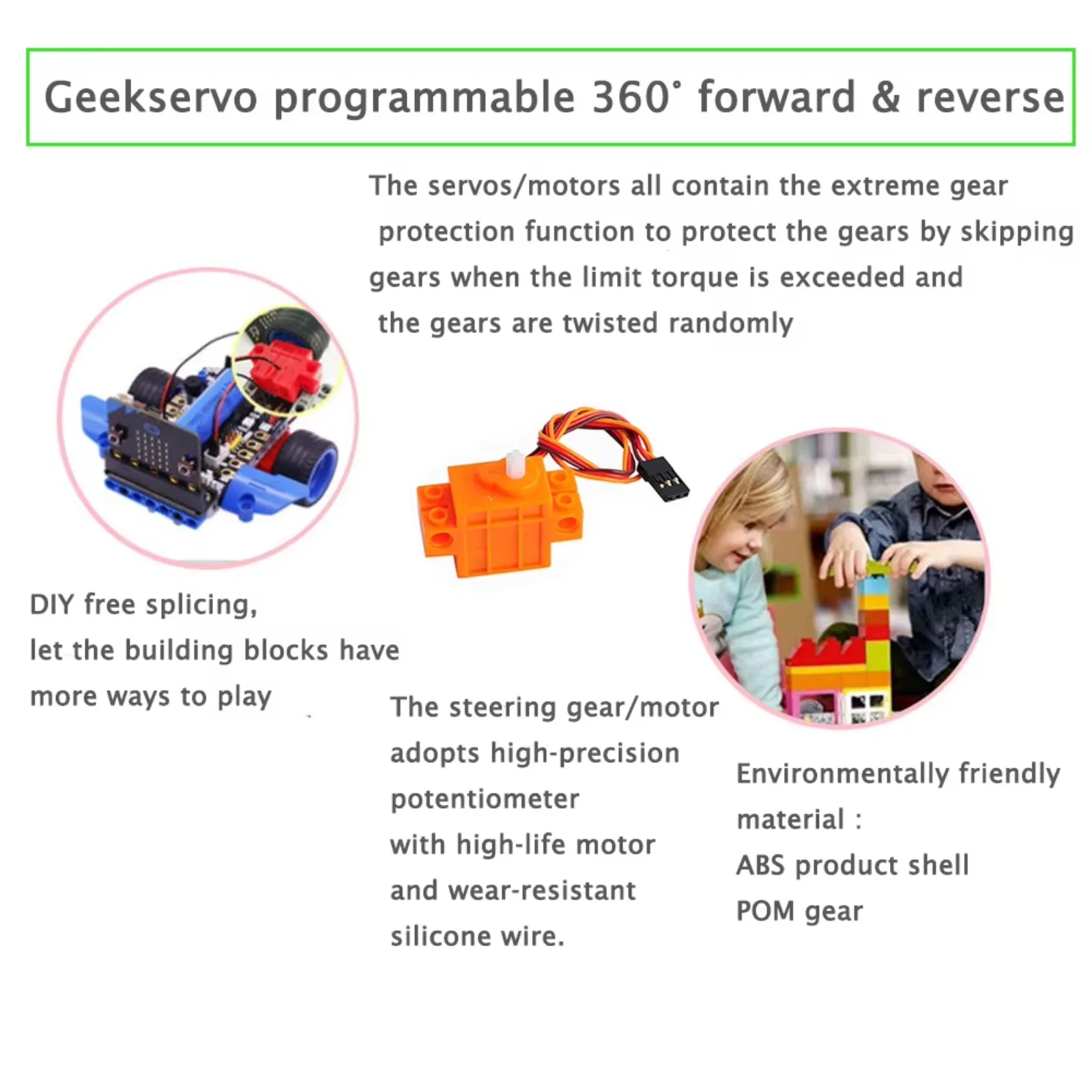 4 servomoteurs Geekservo à rot - Microbit Robot avis et prix